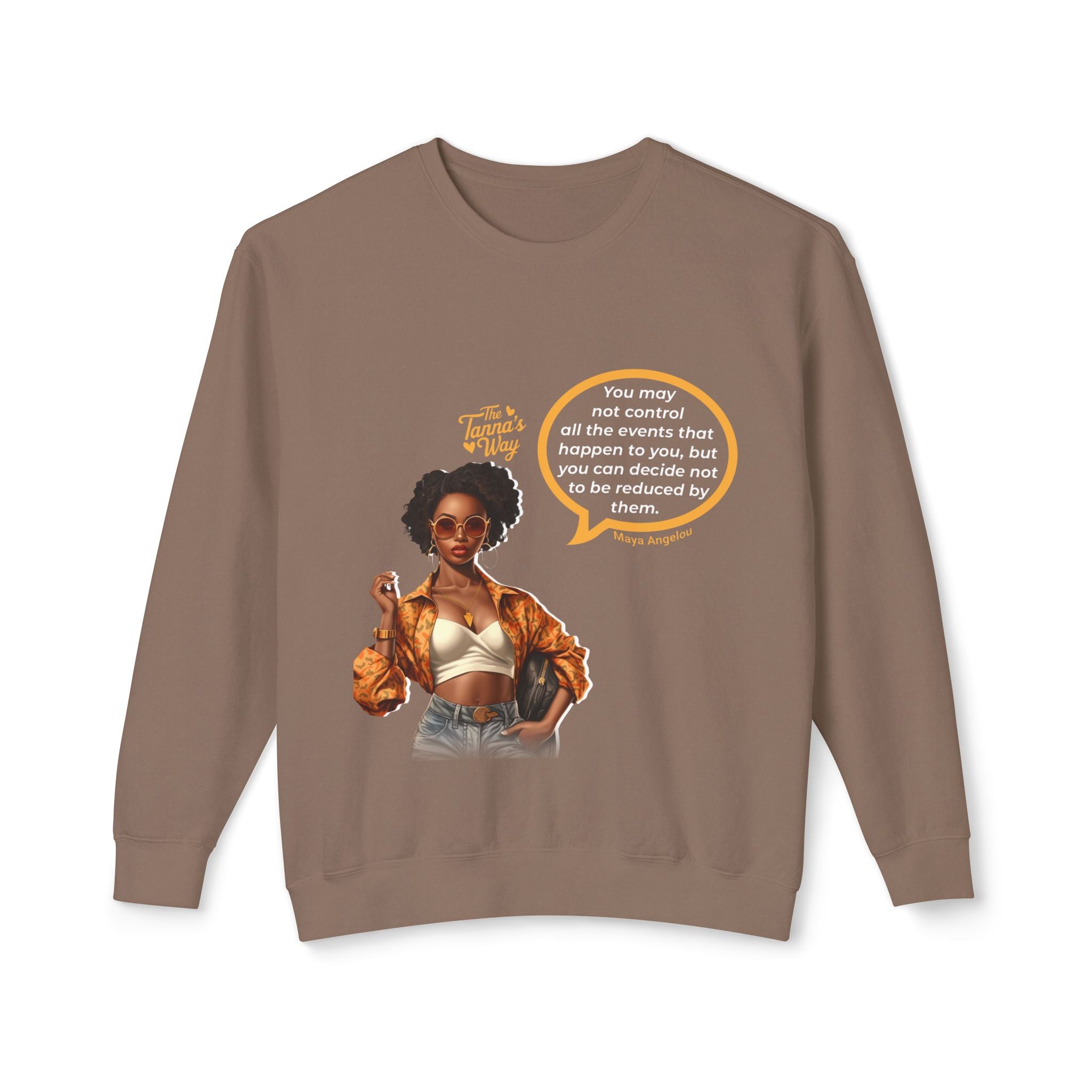 Maya Angelou | Unisex Lightweight Crewneck Sweatshirt
